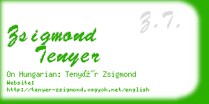 zsigmond tenyer business card